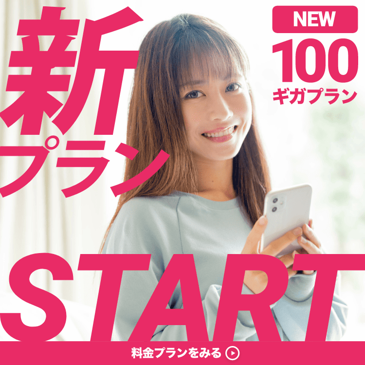 新プラン100GBをスタート
